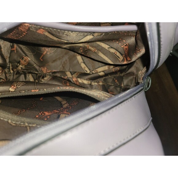 La Terre Fashion  Vegan Leather Backpack Purse Zipper Pockets With Bee Charm NW - Picture 4 of 9